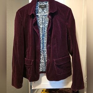 Talbots Women's Rich Purple Corduroy Blazer